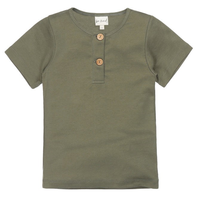 Benji Button T-Shirt // KIDS // Groen from Be Kind
