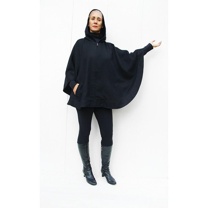Hooded Poncho in Baby Alpaca from B.e Quality