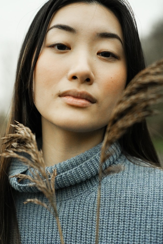 Kanon Recycled Wool Knitted Vest in Sky Blue Marl from Beaumont Organic