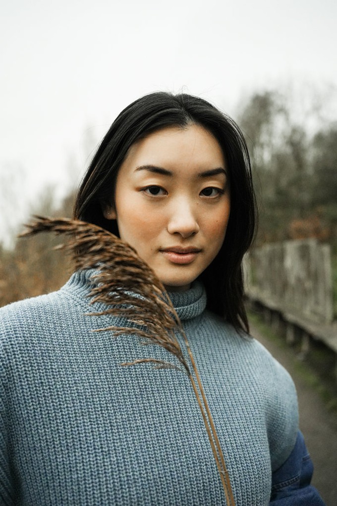 Kanon Recycled Wool Knitted Vest in Sky Blue Marl from Beaumont Organic