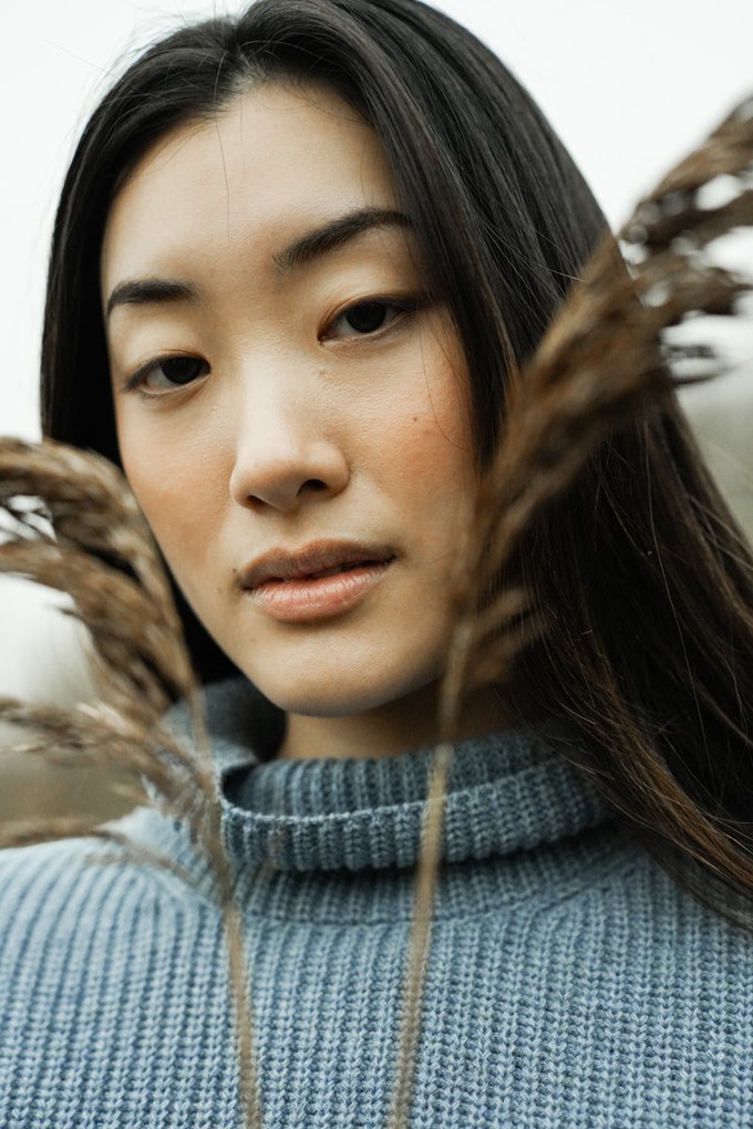 Kanon Recycled Wool Knitted Vest in Sky Blue Marl from Beaumont Organic