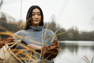 Kanon Recycled Wool Knitted Vest in Sky Blue Marl from Beaumont Organic