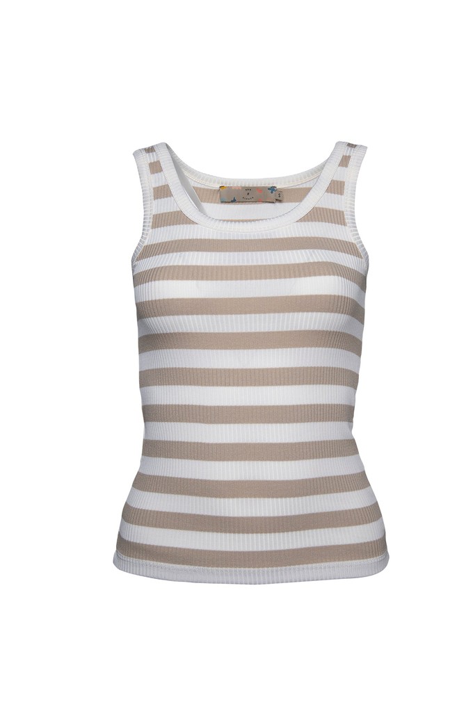 Striped Ribbed Vest from Bee & Alpaca