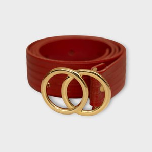 Rode Upcycled Brandslang ceinturen | Closed Loops red (3 cm) from BENDL