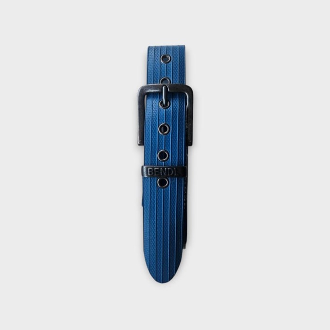 Bolt – Stoere Blauwe Upcycled Brandslang Riem (4 cm) from BENDL