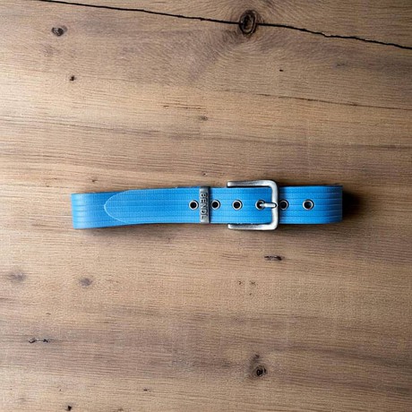 Bolt – Stoere Blauwe Upcycled Brandslang Riem (4 cm) from BENDL