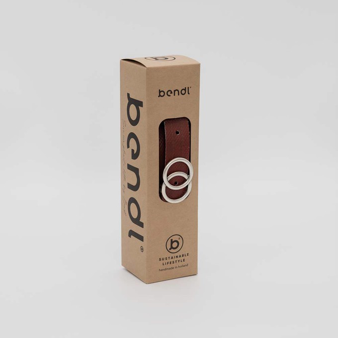 Rode Upcycled Brandslang ceinturen | Closed Loops red (3 cm) from BENDL