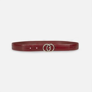 Rode Upcycled Brandslang ceinturen | Closed Loops red (3 cm) from BENDL