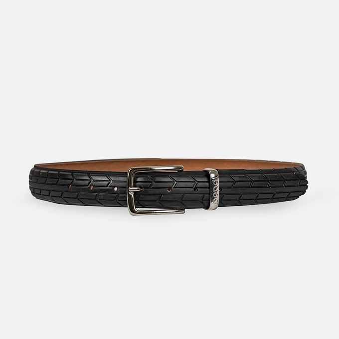 Soigneur Black – Upcycled Fietsband Riem | 3,5 cm from BENDL