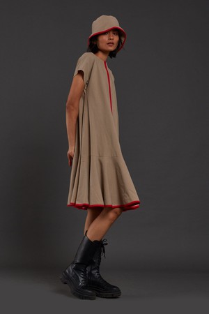 Vesper Dress Beige from Bhoomi