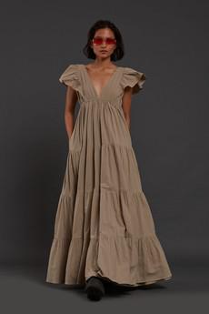 Monette Dress Beige via Bhoomi