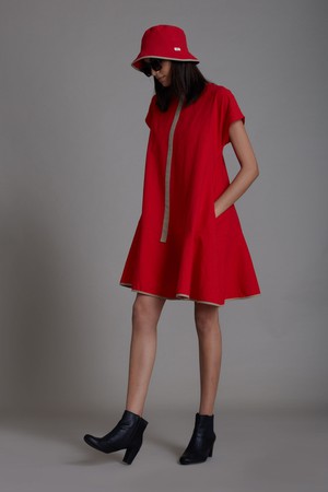 Vesper Dress Red from Bhoomi