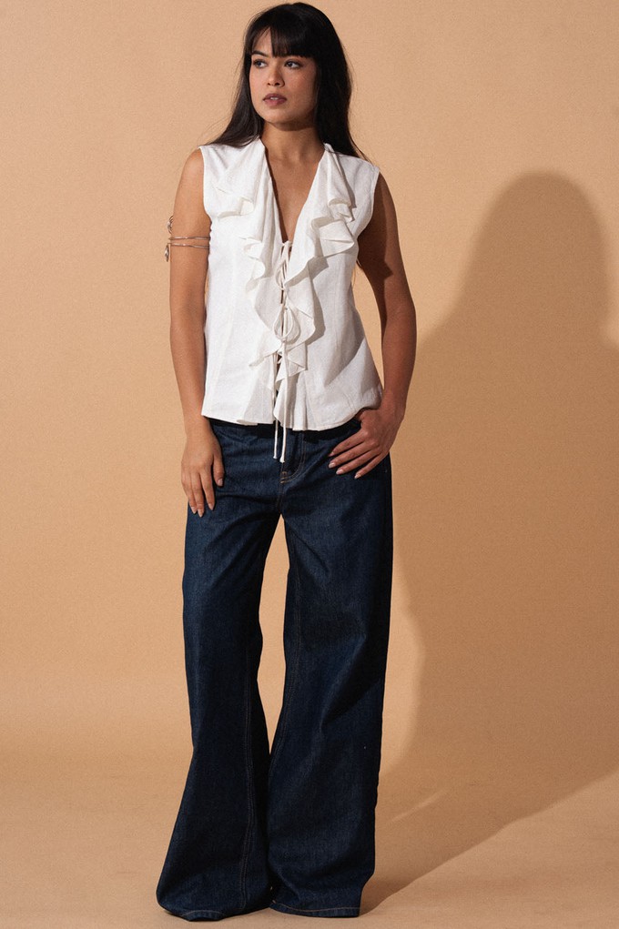 Layla Top White from Bhoomi