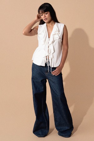 Layla Top White from Bhoomi