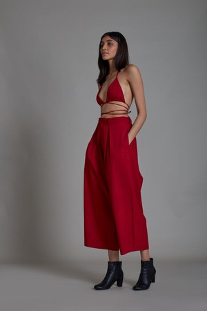 Loulou Pants Set Red from Bhoomi