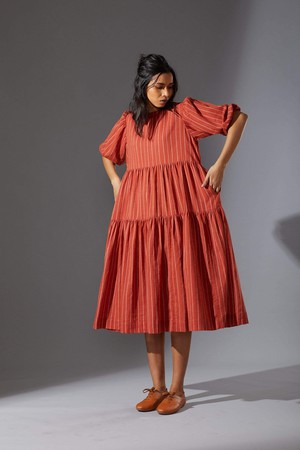 Sina Dress Rust from Bhoomi