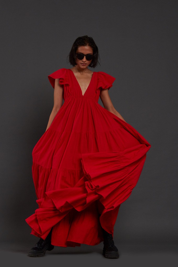 Monette Dress Red from Bhoomi