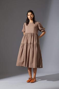 Sina Dress Beige via Bhoomi