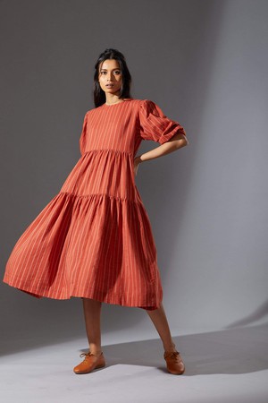 Sina Dress Rust from Bhoomi