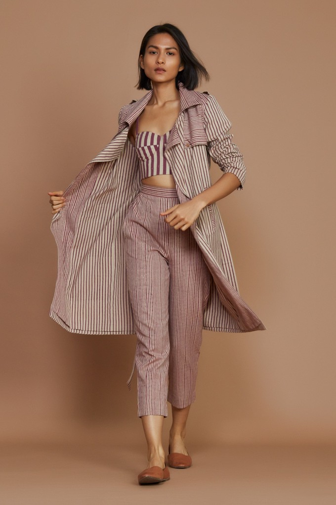 Megan Trench Coat Mauve from Bhoomi