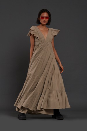 Monette Dress Beige from Bhoomi