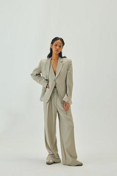 Tori Blazer Greige via Bhoomi