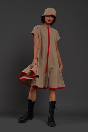 Vesper Dress Beige from Bhoomi