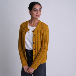 Evie Cotton Cable Knit Cardigan from BIBICO