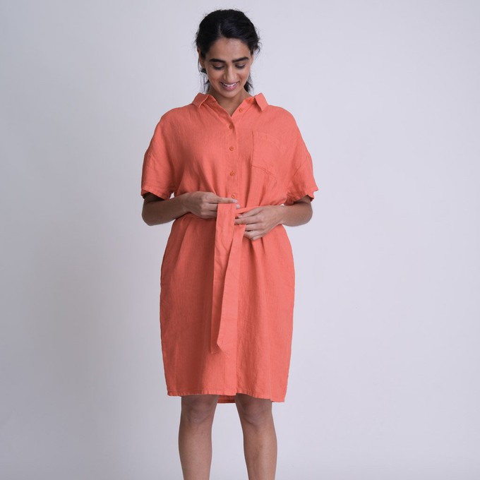 Vera Linen Shirt Dress from BIBICO