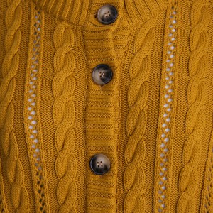 Evie Cotton Cable Knit Cardigan from BIBICO