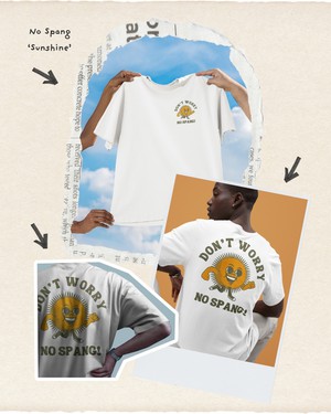 T-shirt No Spang – Sunshine Wit from BLL THE LABEL