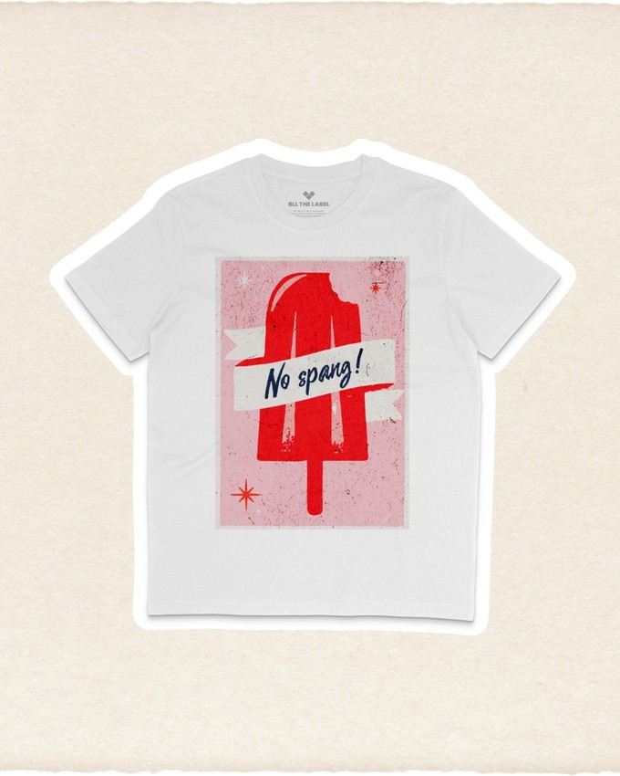T-shirt No Spang – Popsicle Wit from BLL THE LABEL