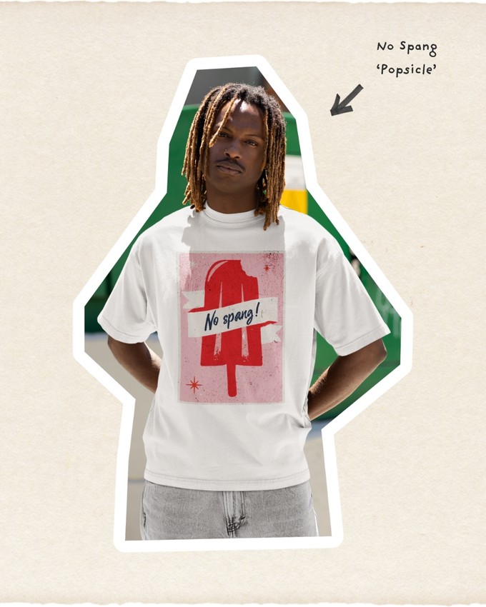 T-shirt No Spang – Popsicle Wit from BLL THE LABEL