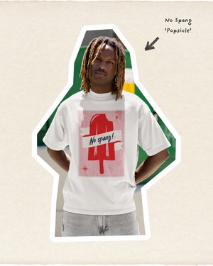 T-shirt No Spang – Popsicle Wit from BLL THE LABEL