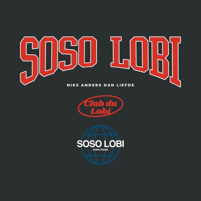Oversized T-shirt Soso Lobi Varsity Black from BLL THE LABEL