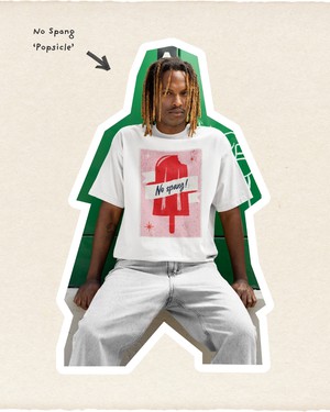 T-shirt No Spang – Popsicle Wit from BLL THE LABEL