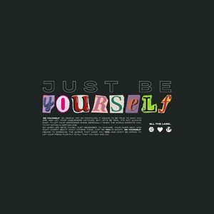 T-shirt  Be Yourself Zwart from BLL THE LABEL