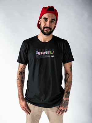 T-shirt  Be Yourself Zwart from BLL THE LABEL