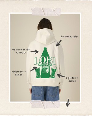 Lobi ‘Djogo’ Makandra Hoodie Natural Raw from BLL THE LABEL