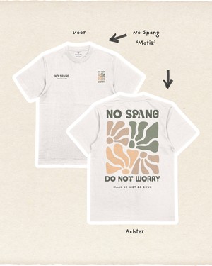 T-shirt No Spang – Matiz Wit from BLL THE LABEL
