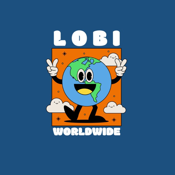 Lobi Worldwide Peace Hoodie Majorelle Blue from BLL THE LABEL