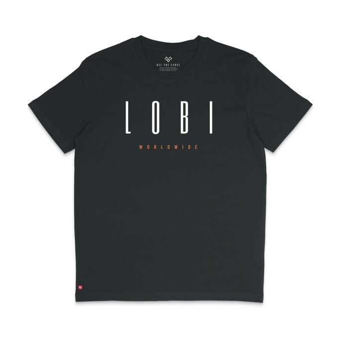 T-shirt Lobi Worldwide Slim Dropzwart from BLL THE LABEL