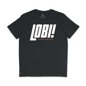 T-shirt Lobi Worldwide Italic Dropzwart from BLL THE LABEL