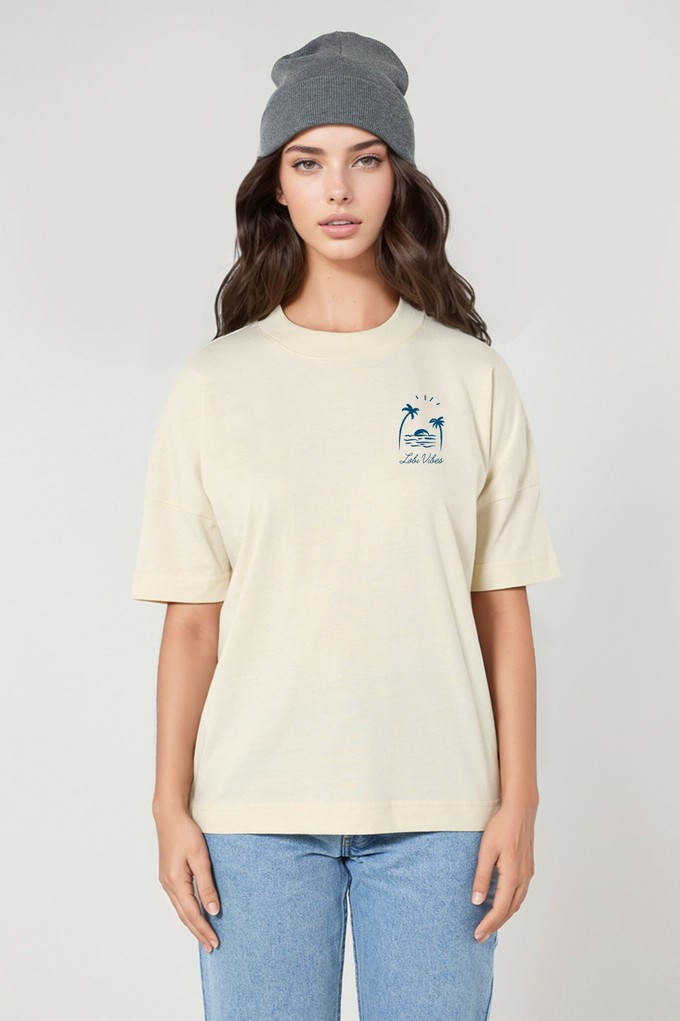 Lobi Vibes Bonaire Oversized T-shirt Natural from BLL THE LABEL