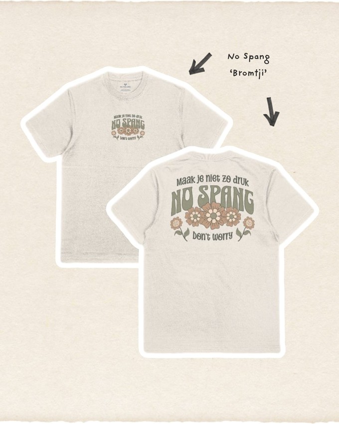 T-shirt No Spang – Bromtji Natural Raw from BLL THE LABEL