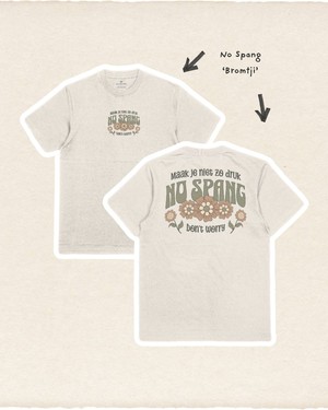 T-shirt No Spang – Bromtji Natural Raw from BLL THE LABEL