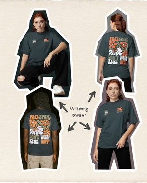T-shirt No Spang – DWBH India Ink Grey from BLL THE LABEL