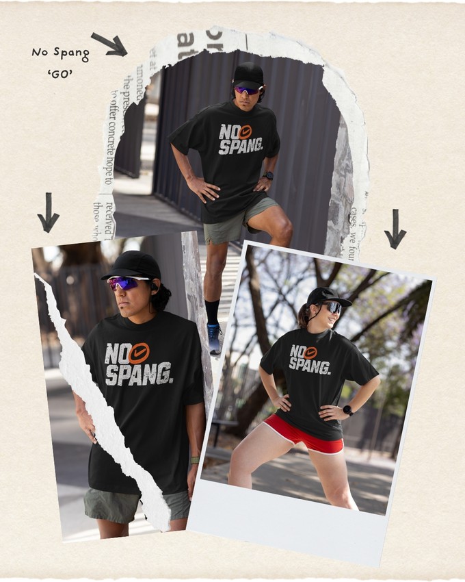 T-shirt No Spang – GO Zwart from BLL THE LABEL