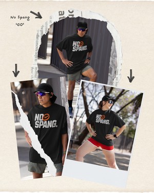 T-shirt No Spang – GO Zwart from BLL THE LABEL
