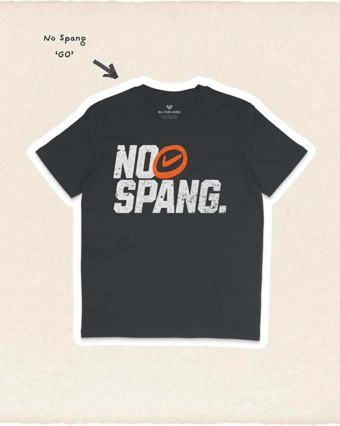 T-shirt No Spang – GO Zwart from BLL THE LABEL